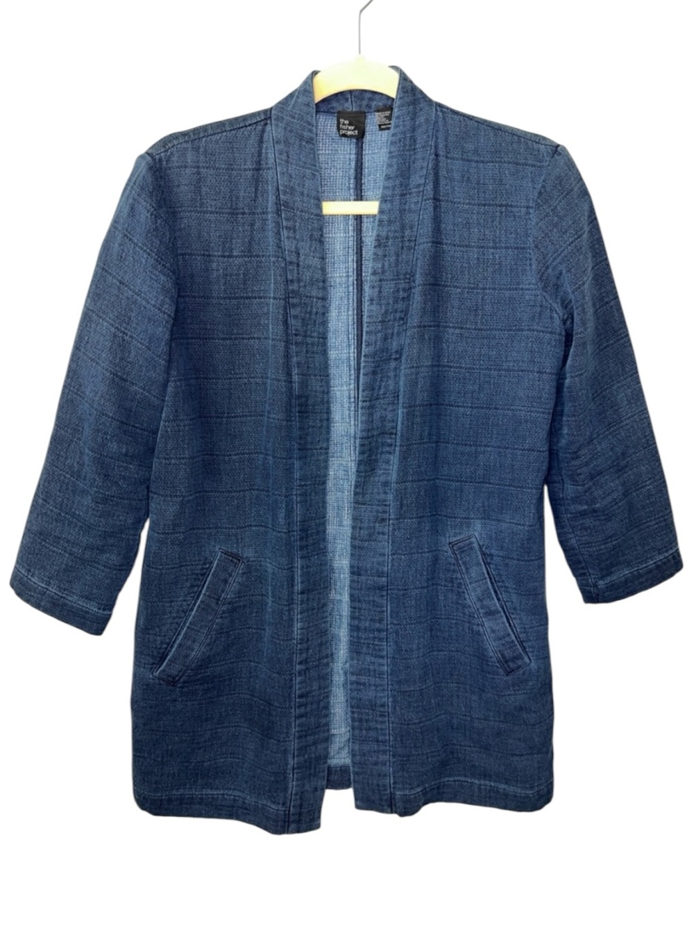 The Fisher Project Eileen Fisher Organic Cotton Blue Blazer Cardigan Size XXS